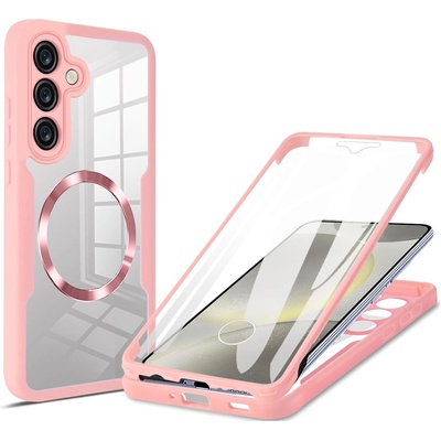Techsuit Калъф за Samsung Galaxy S25 Plus + Протектор - ColorVerse 360 MagSafe MagSafe Series - розов