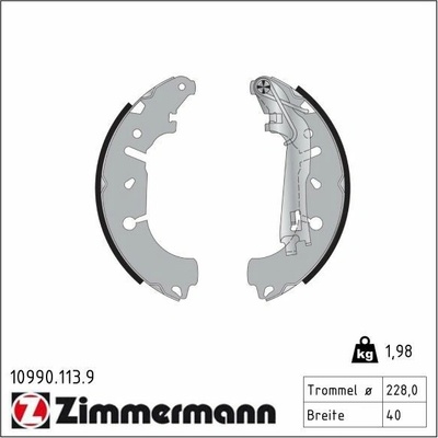 Sada brzdových čeľustí ZIMMERMANN 10990.113.9