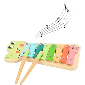 Tooky Toy Дървен ксилофон Tooky Toy - Веселият крокодил (108756) - baby