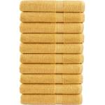 vidaXL Премиум кърпи SOLUND 10 бр златист 100x200 см 600 gsm (137295)