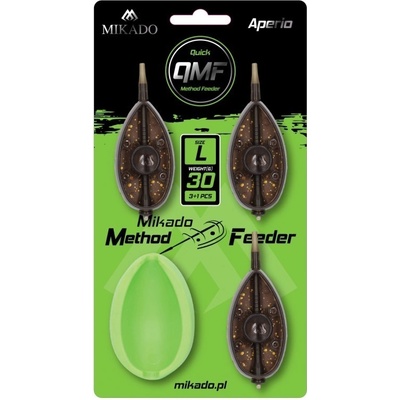 3ks - Sada Krmítek Mikado Quick Method Feeder Aperio Vel. L Hmotnost 20gr