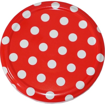 JaHan Víčko na sklenici TO 82 - Tečky - červené
