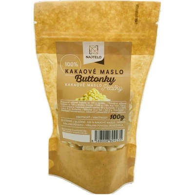 Najtelo kakaové máslo buttonky pecičky 100g