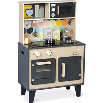 Janod Детска дървена кухня Mozaic с LED дъска