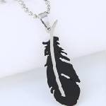 HARAHU Колие SI-34160 Feather - Черен KP34160