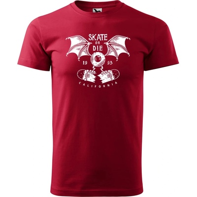 Sablio tričko s potlačou Skate or Die červené