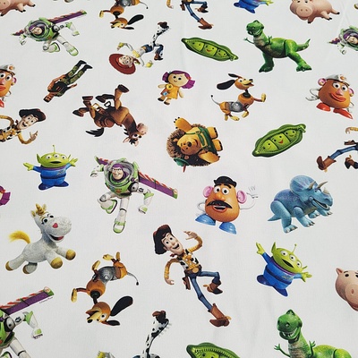 Dětská dekorační látka TOY STORY velké šíře 140 cm
