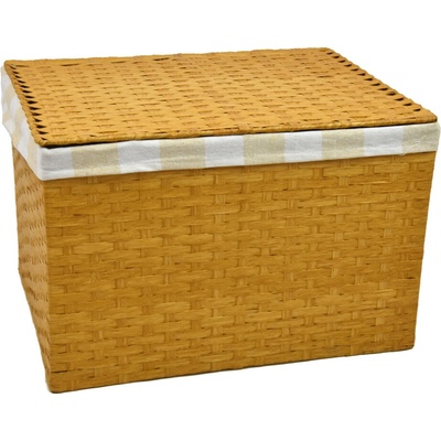 Vingo Úložný box s vekom pieskový 32x21 cm v. 24 cm
