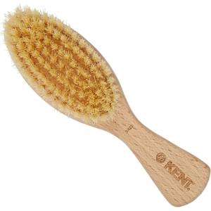 Kent Baby Soft Bristle Beechwood Brush with Canvas Travel Pouch