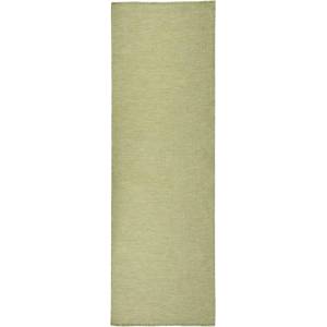 vidaXL Градински плоскотъкан килим, 80x250 см, зелен (340807)