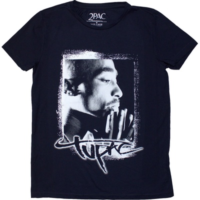 2Pac Spray Photo Navy Blue S Дамски Риза (2PACTS68LN01)