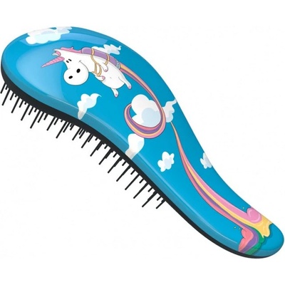 Detangler Blue Unicorn kefa na vlasy s rukojeťou