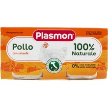 PLASMON Príkrm bezlepkový mäsový s obilninou kurací bez škrobu a soli 2 x 80 g