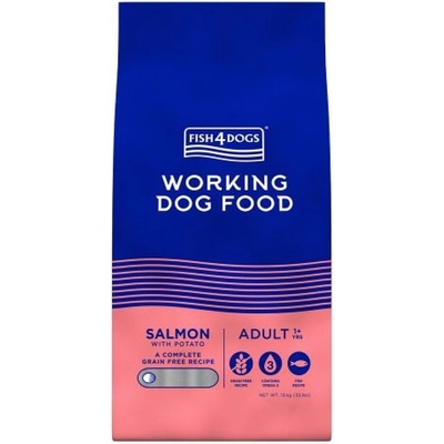 Fish4Dogs Working Dog Food Salmon Adult Small 15 kg