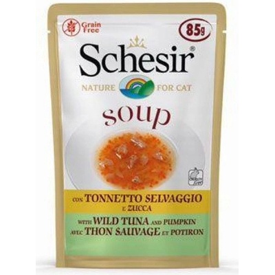 Schesir Cat Soup Divoký tuniak s tekvicou 85 g