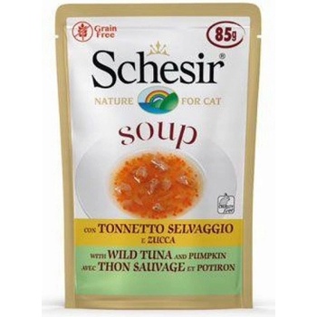 Schesir Cat Soup Divoký tuniak s tekvicou 85 g
