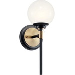 Elstead Lighting Kichler KL-BENNO1-BK-CPZ - LED осветително тяло за баня BENNO 2xG9/3W/230V златисто IP44 (ED0776)