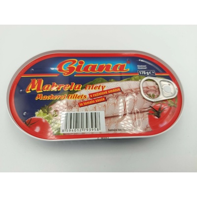 Makrela filety v paradajkovej omáčke Giana 170g