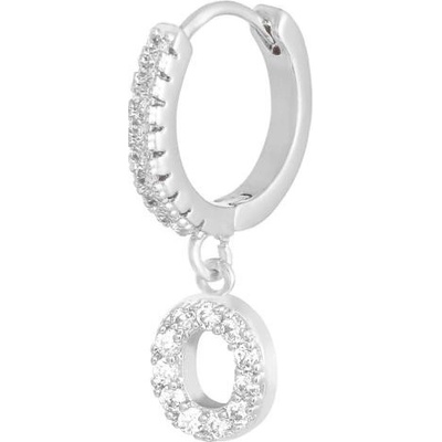 Ornamenti náušnice Letter silver zirkon Písmenko O OOR2619_O