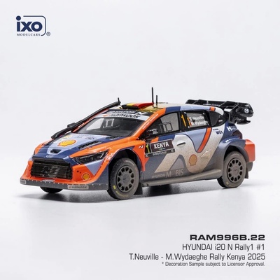 Hyundai i20 N Rally1 Safari Rallye Kenia 2025 1 Neuville Wydaeghe IXO 1:18
