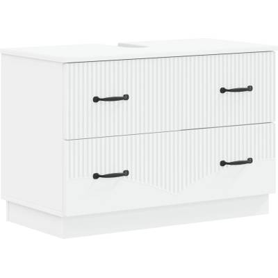 vidaXL Шкаф за мивка в баня HOORN Бяло 82 x 41 x 56 см (897235)