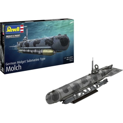REVELL Plastic ModelKit ponorka 05187 German Midget Submarine Type Molch 1:72