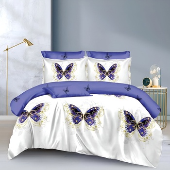 EmonaMall Двулицево спално бельо EmonaMall, 6 части - Модел S17590 (S17590-44444d)