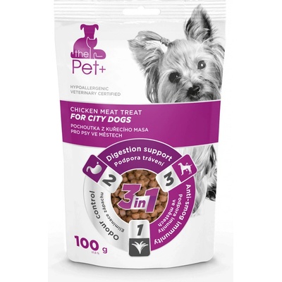 Pochúťka Pet+ 3v1 pes FOR CITY DOGS kuracia 100 g