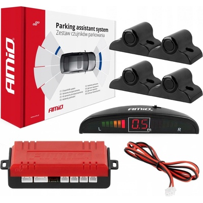 AMiO Asistenty parkování LED 4 senzory černé 19mm TRUCK