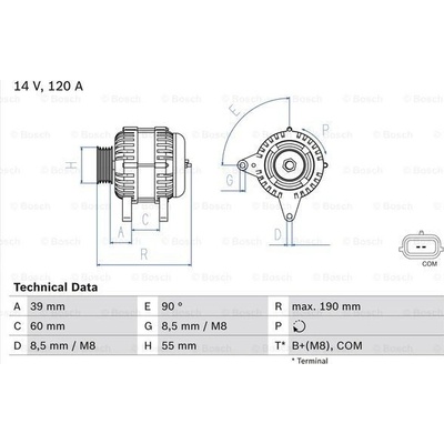 BOSCH Alternátor 0986049030