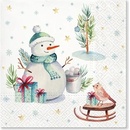 TaT servítky Lovely Snowmann 33x33cm