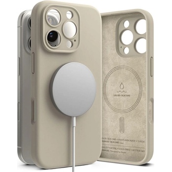 Ringke Magsafe Калъф за iPhone 16 Pro, Ringke Silicone Magnetic Case, Бежов (8809961789984)