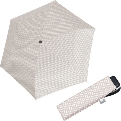 Doppler Mini Slim Carbonsteel Minimals dámský plochý skládací deštník béžový – Zboží Dáma