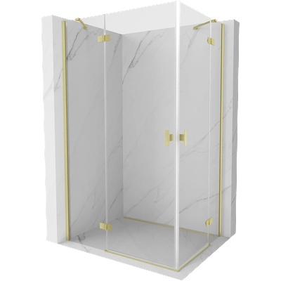 Mexen Mist-H Duo лява душ кабина с врата 115 x 70 см, прозрачна, златиста изчеткана - 8A5-115L-070P-55-00 (8A5-115L-070P-55-00)