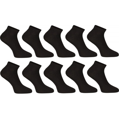 Nedeto 10PACK ponožky nízké bambusové 10PBN01 černé