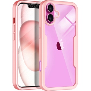 Techsuit Калъф за iPhone 16 Plus + калъф - ColorVerse 360 Series - розов