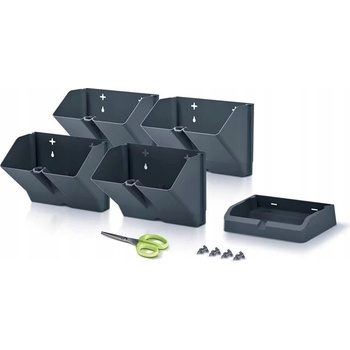 Prosperplast MINI CASCADE IO1W200S433 Vertikální květináče s nůžkami na bylinky antracit