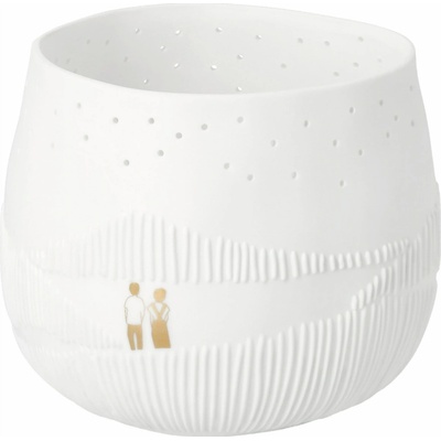 räder Porcelánový svícen Night Hike, bílá barva, porcelán