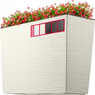 Kadax Květináč 56 x 19 x 36 cm plast béžový