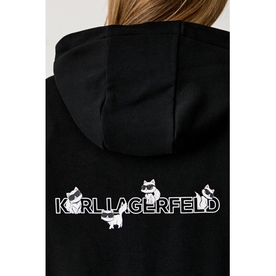 KARL LAGERFELD суичър с качулка дамски с памук IKON (B3W20048)
