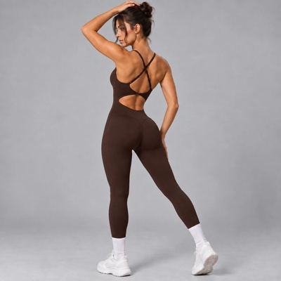 Fitness overal hnedý MoveSkin
