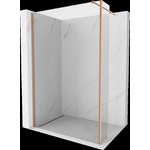 Mexen Kioto душ преграда Walk-in 150 x 30 см, прозрачна, четкана мед - 800-150-212-65-00-030 (800-150-212-65-00-030)