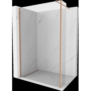 Mexen Kioto душ преграда Walk-in 150 x 30 см, прозрачна, четкана мед - 800-150-212-65-00-030 (800-150-212-65-00-030)
