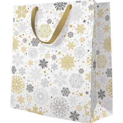 Paw Taška PAW lux střední Metallic snowflakes /10/ ,balení 10 ks