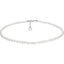 Manoki Perlový choker Emilie chirurgická ocel sladkovodní perla WA516 Stříbrná
