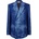 OFF WHITE Яке OFF WHITE Men's Body Scan Relax Skeleton Graphic Long Sleeve Double-Breasted Denim Jacket - Blue 6900