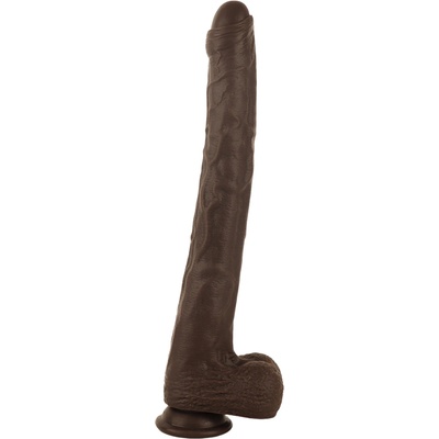 SuperLove Extra Long Realistic Silicone Dildo Brown Large