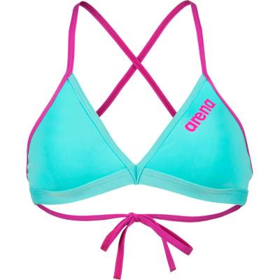 arena Дамско бикини горнище Arena Women's Team Swim Top Tie Back Solid Bikini top - Water / Very Fuchsia - размер 40 (EU) (150-4077-0416)