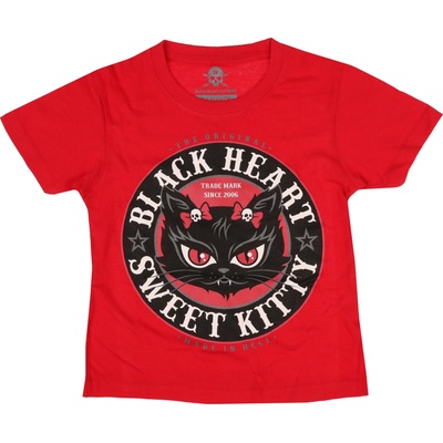 детска тениска black heart - kitty red - ЧЕРВЕНА - 17668