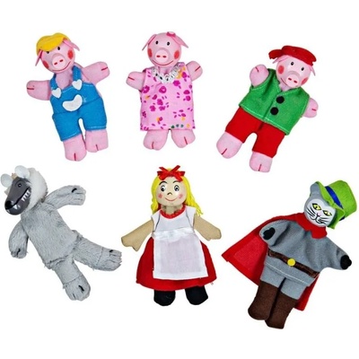 Bigjigs Toys - Кукли за пръсти за куклен театър - Приказни герои - 6 броя
